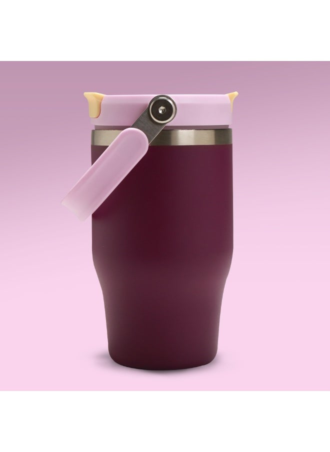 Eazy Kids Eazy Kids Vacuum Insulated Tumbler w/ handle, 500ml Purple  - Image 2