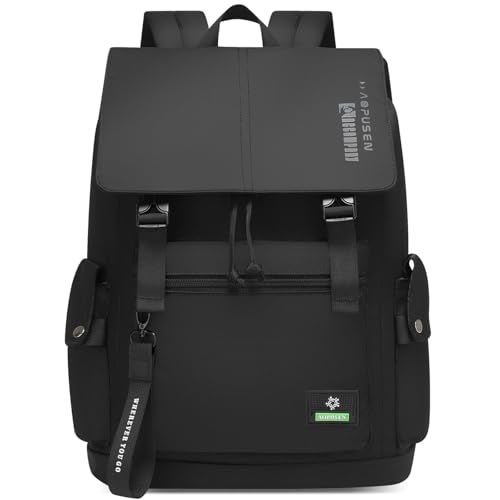 SUN EIGHT 35L Large Capacity Lightweight Casual Backpack for Men Women,Water Resistant Durable Daypack fit 17.3inch Laptop Compartment for Travel,Hiking,Work(Black) - Image 1