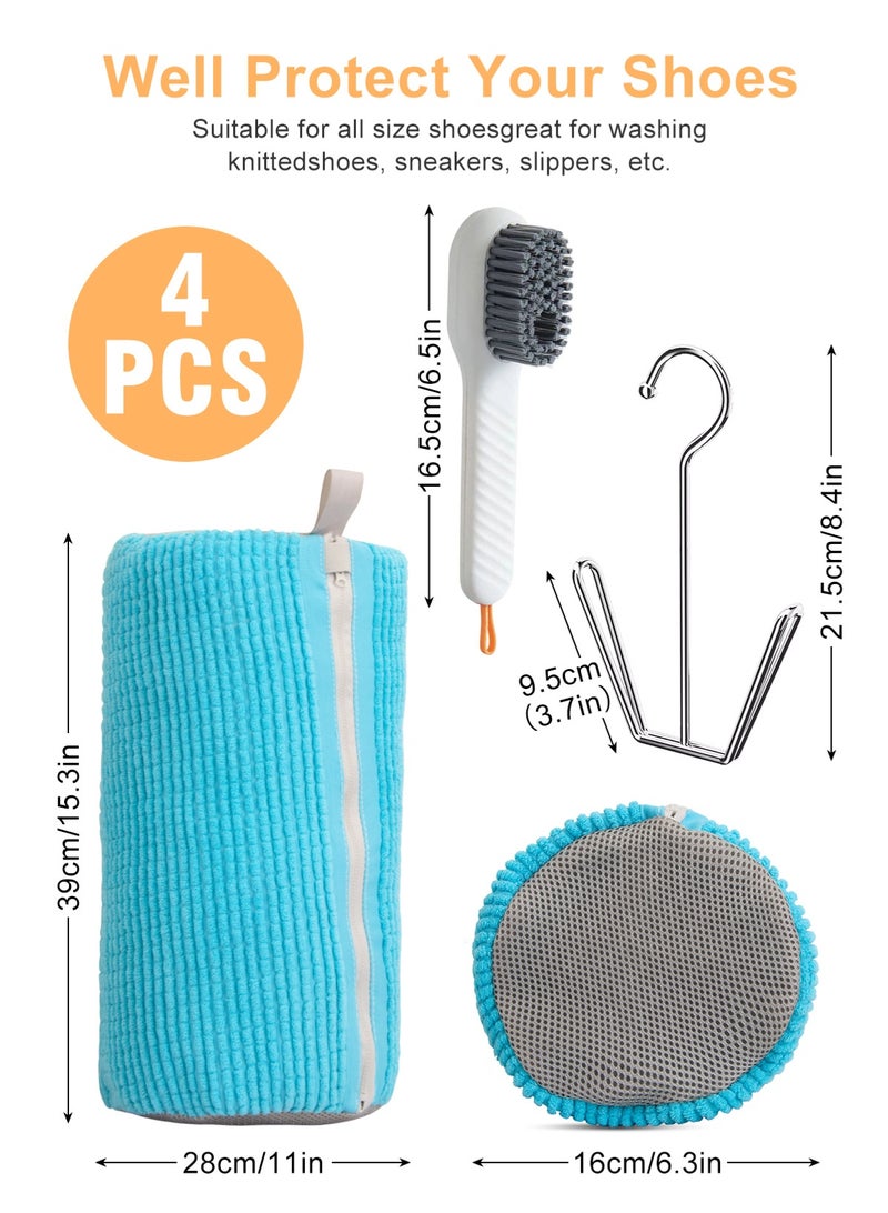 HomarKet Shoe Washing Bags 2pcs Washing Bag 360°All-around for Washing Machine For Washer And Dryer, Reusable Shoe For All Of Shoes Types and Sizes（It includes 2x shoe bags, 1x shoe brushes and 1x shoe racks） - Image 2