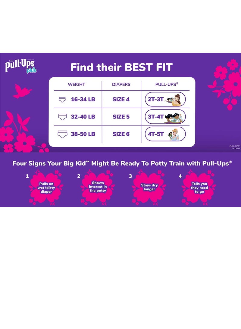 HUGGIES Pull-Ups Plus Training Pants For Girls  Exclusive Disney Princess Designs 2T to 3T /8-15 kg / Pack of 128  - Image 4