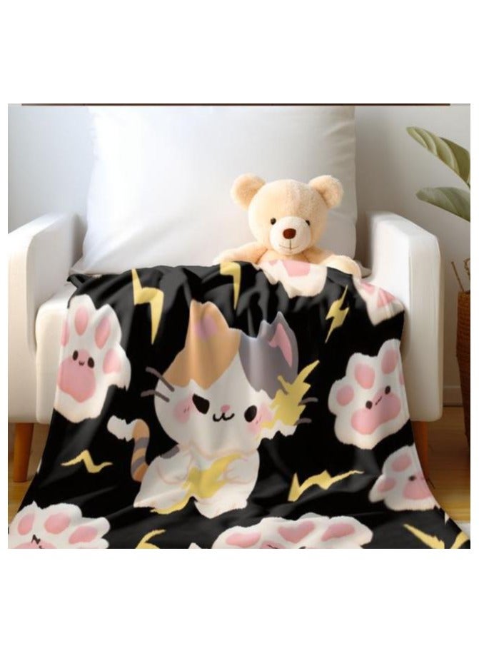 عام بطانية رقيقة من الفانيلا (دافئة ومريحة، ومناسبة للنوم واستخدام الألعاب وإزالة الغبار ومقاومة للرمل) 150 سم * 200 سم - 572 - Image 5