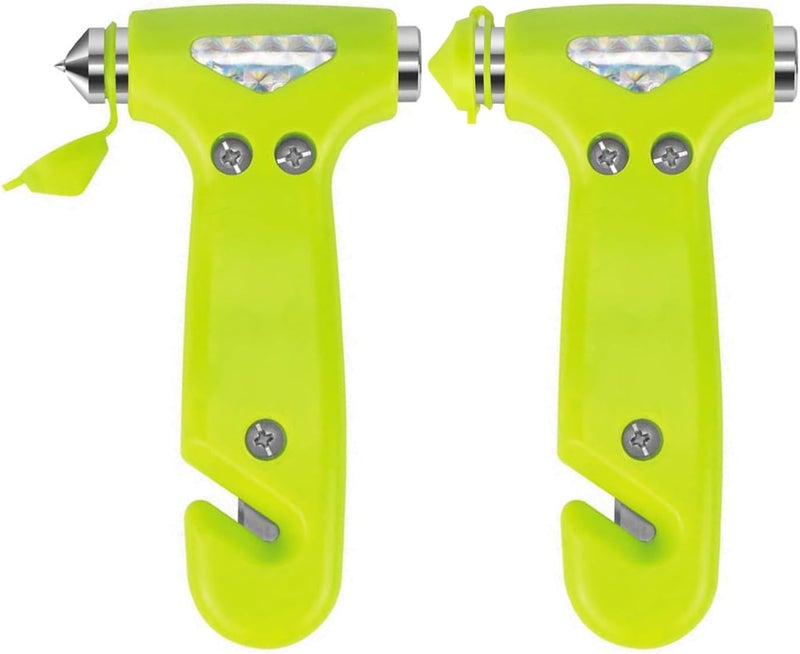 ACEBON 2-Pack Car Safety Hammer Seatbelt Cutter, Auto Emergency Escape Hammer with Window Glass Breaker and Seat Belt Cutter, Striking Red Escape Tool for Car Accidents - Image 1