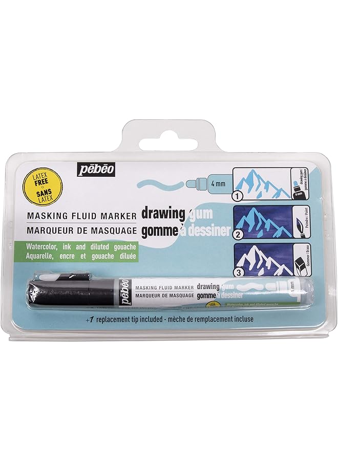 بيبيو قلم رسم علكة 4 ملم خالٍ من اللاتكس - Image 1