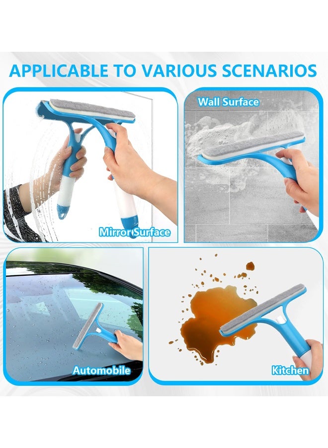 2 PCS Window Squeegee, 3 In 1 Window Cleaning Scraper, Built-In Spray Bottle, Window Cleaning Equipment For Shower Glass, Kitchen, Car - Image 4