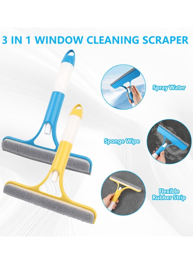 2 PCS Window Squeegee, 3 In 1 Window Cleaning Scraper, Built-In Spray Bottle, Window Cleaning Equipment For Shower Glass, Kitchen, Car - Image 3