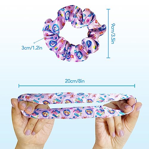 Luv Her Paw Patrol Hair Accessories Set - 9 inch Detangling Brush, 4 Scrunchies & Hair Ties for Girls - Image 5