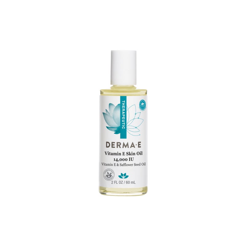 derma-e Derma E Vitamin E Skin Oil - 14,000 IU Safflower Face Oil â€“ Hypoallergenic, Fragrance Free Facial Skin Care - Nourishes and Conditions, 2 fl oz - Image 1