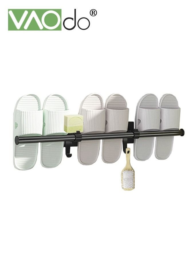 VAOdo - Punch-free Towel Rack Paper Roll Rack Slipper Rack Bathroom Wall-mounted Rack - Image 1