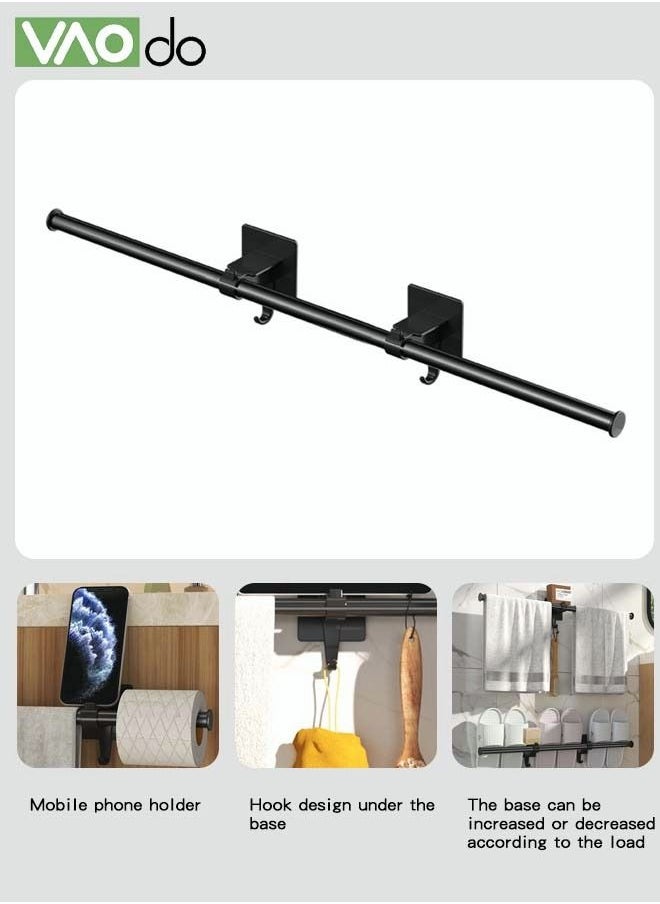 VAOdo - Punch-free Towel Rack Paper Roll Rack Slipper Rack Bathroom Wall-mounted Rack - Image 1
