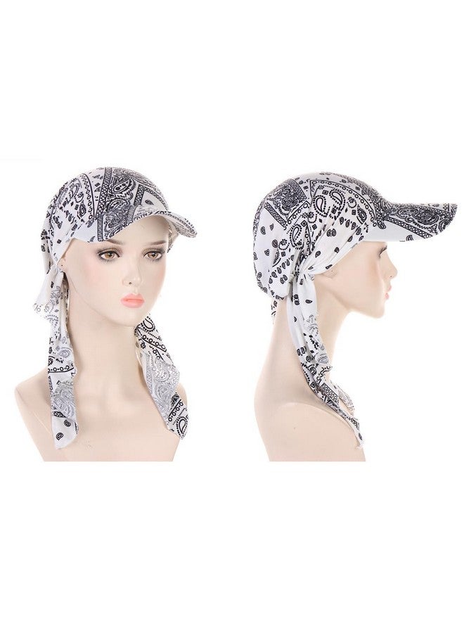 DINPREY Long Pretied Head Scarves For Women Bandana Turban Hat Chemo Cancer Headscarf Headwraps Headwear For Bald Women Hair Wraps Hair Cover Hat (3 Pcs Paisley) - Image 4