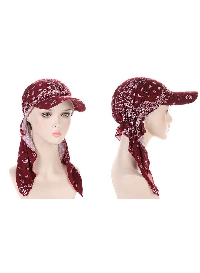 DINPREY Long Pretied Head Scarves For Women Bandana Turban Hat Chemo Cancer Headscarf Headwraps Headwear For Bald Women Hair Wraps Hair Cover Hat (3 Pcs Paisley) - Image 3