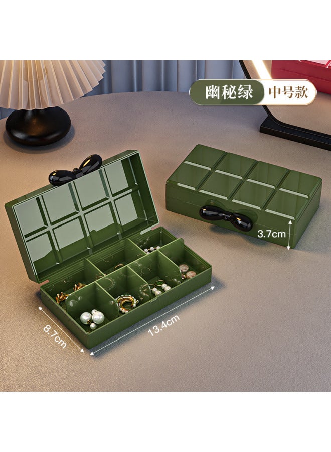 elry Box Small Portable Travel Exquisite New Earrings Earrings Necklace Ring elry Compartment Storage Box