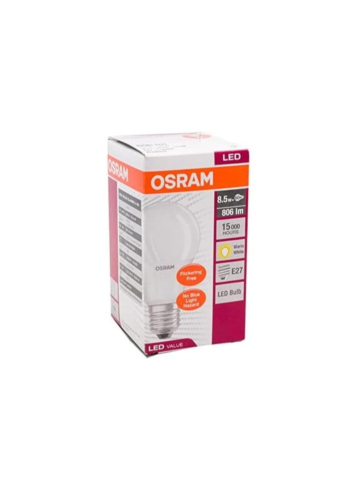 Osram Osram LED Bulb Clas A 8.5W 2700K Warm White E27 Base - Pack of 10  - Image 3