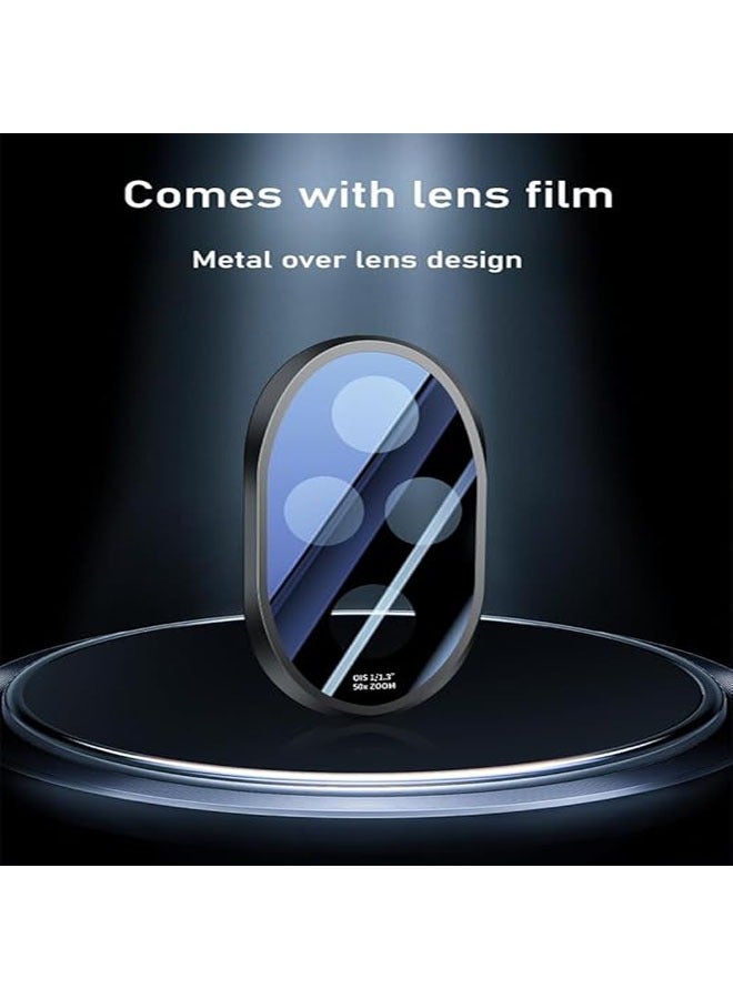 Compatible with Honor 200 Pro Leather Case, Ultra-Slim Dropproof Lightweight Luxury Stylish Case, Soft Silicone Frame, Fully Wrapped Lens Protection (Black) - Image 3