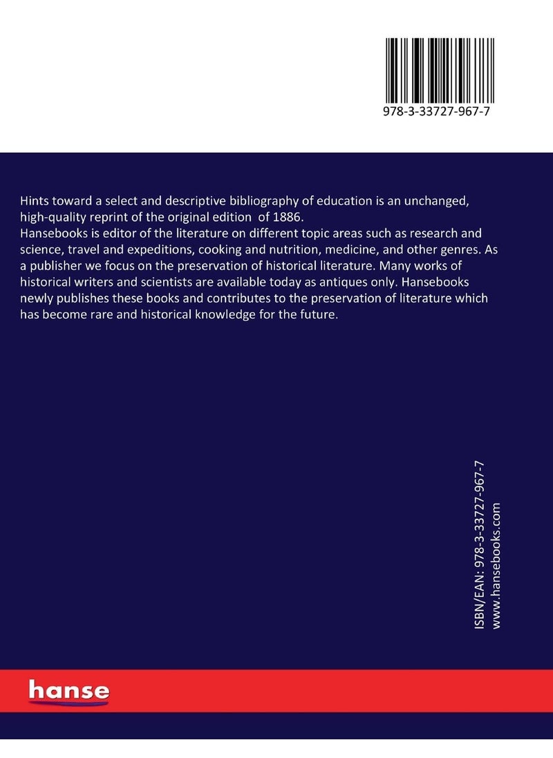 Hints toward a select and descriptive bibliography of education  - Image 2