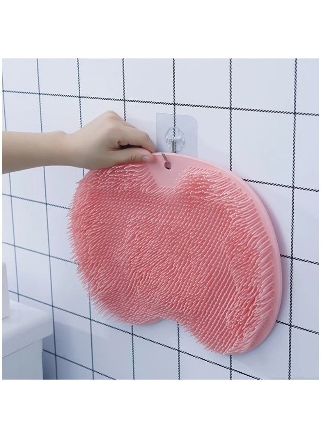 AKSONZ Silicone Foot Scrubber & Wall-Mounted Back Scrubber with Anti-Slip Suction Cups – Deep Cleansing Exfoliating Mat for Feet & Body, Hands-Free Shower Massager for Dead Skin Removal & Circulation - Image 1