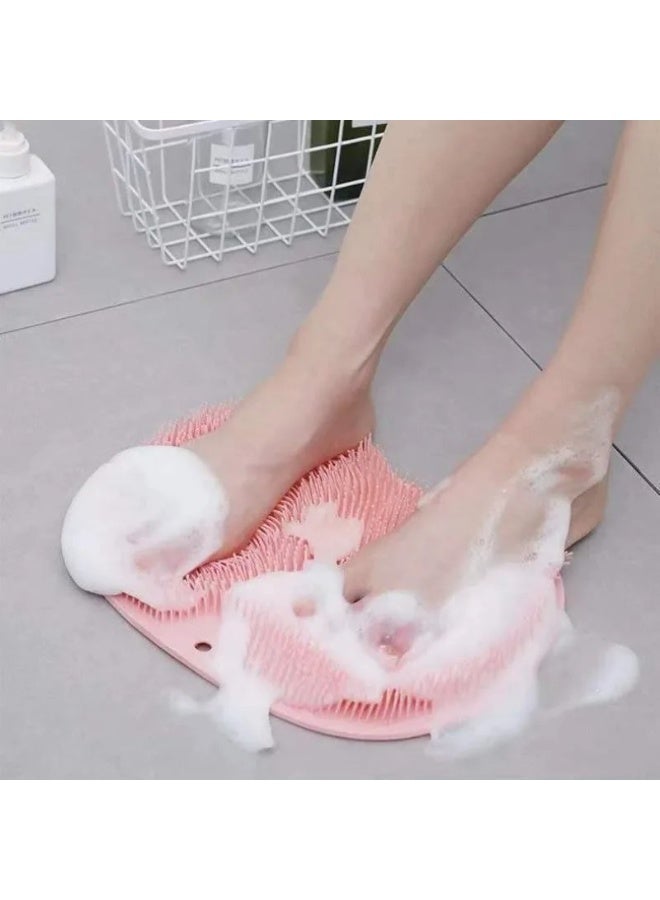 AKSONZ Silicone Foot Scrubber & Wall-Mounted Back Scrubber with Anti-Slip Suction Cups – Deep Cleansing Exfoliating Mat for Feet & Body, Hands-Free Shower Massager for Dead Skin Removal & Circulation - Image 2