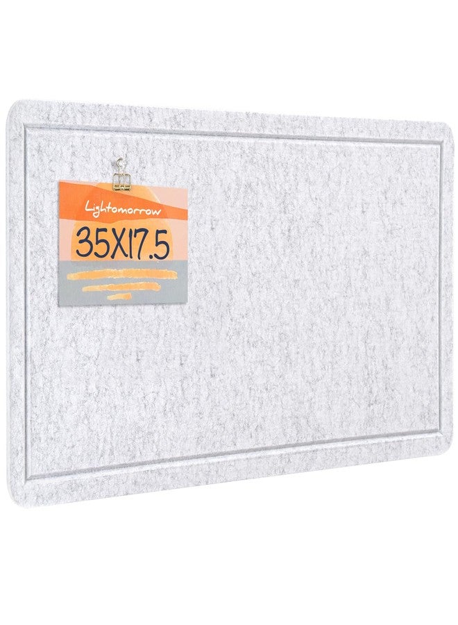 lightomorrow Bulletin Board, 35 x 17 1/2 inches Felt Board - Decorative Pin Board, Cork Board Alternative for Wall, Foldable Picture Board Self-Adhesive Vision Board Prayer Board with 20 Pushpins - Marble White - Image 1