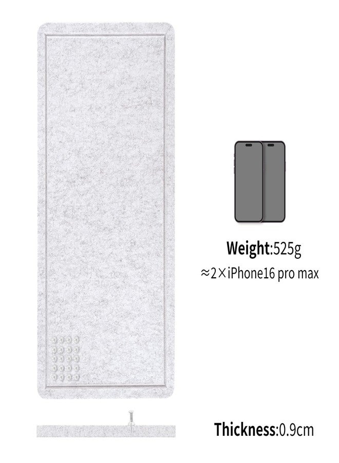 lightomorrow Bulletin Board, 35 x 17 1/2 inches Felt Board - Decorative Pin Board, Cork Board Alternative for Wall, Foldable Picture Board Self-Adhesive Vision Board Prayer Board with 20 Pushpins - Marble White - Image 5