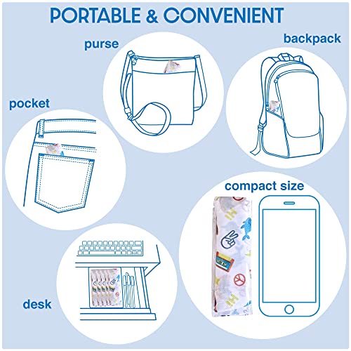 Handy Basix XL Full Coverage Disposable Toilet Seat Covers for Kids, Adults & Potty Training, Waterproof, 20 Pcs - Single Wrapped (Good Vibes) - Image 4