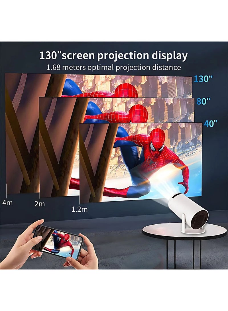 Zoom Plus Mini Portable Projector 4K 1080P Full HD Compatible with Android 11 and Netflix - WiFi 6, BT 5.0, 180° Rotation, Small Home Theater Projector with Automatic Keyhole Correction - Image 3