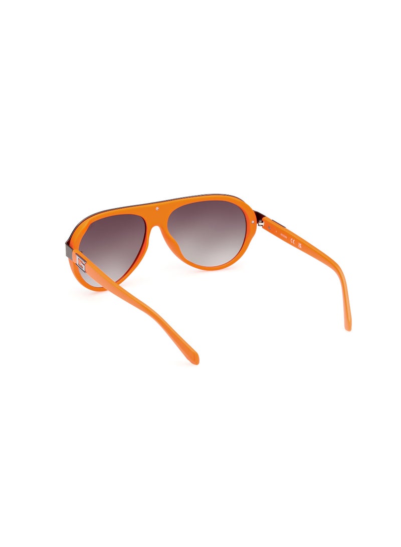 GUESS Men's UV Protection Pilot Shape Plastic Sunglasses GU0012543P60 - Lens Size: 60 Mm - Matte Orange - Image 5