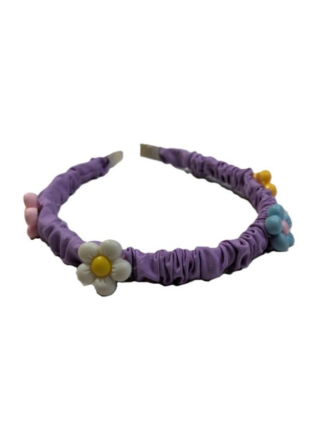 cute floral Hair Headband - Purple
