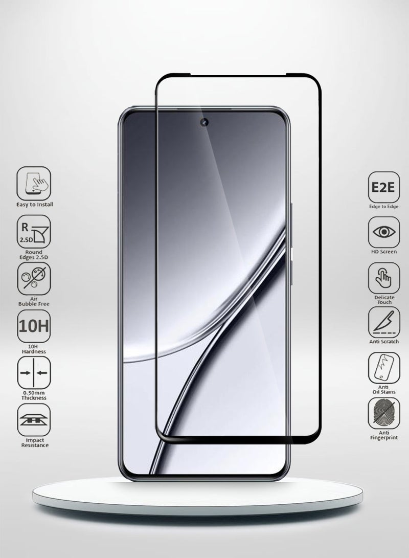 Techie Full Cover 10H Hardness HD Tempered Glass Screen Protector for Realme GT5 5G 2023 - Anti-Scratch, Anti-Fingerprint, and Bubbles Free Technology - Image 2
