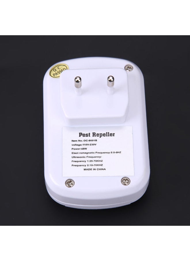 Electronic Ultrasonic Mouse Cockroach Trap Repellent White 9.01 x 6.06 3.27centimeter