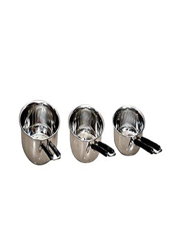 AXANIO Plain Bottom Steel Sauce Pan Combo - Image 1