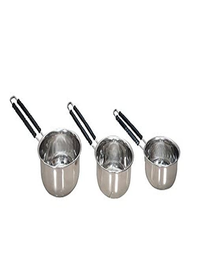AXANIO Plain Bottom Steel Sauce Pan Combo - Image 2