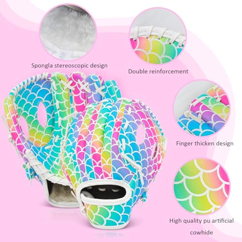 Ausletie Kids Baseball Softball Mitt 9105 TBall Glove for Training and Beginner Play Left Hand Right Hand Throw - Image 3