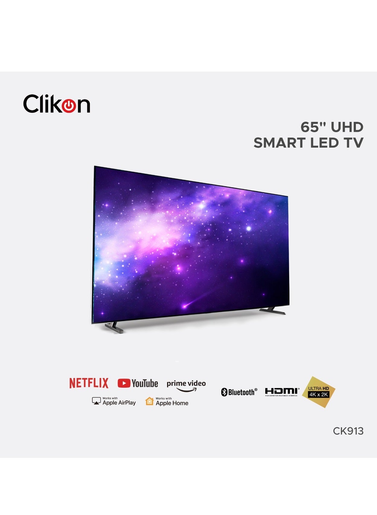 65 Inch Vision IQ 4K UHD Smart Android LED TV | WEB OS Hub | Smart Apps including Netflix, Youtube, prime video, Disney + | 3 HDMI 2 USB |Chromecast Built-In With Dolby Audio