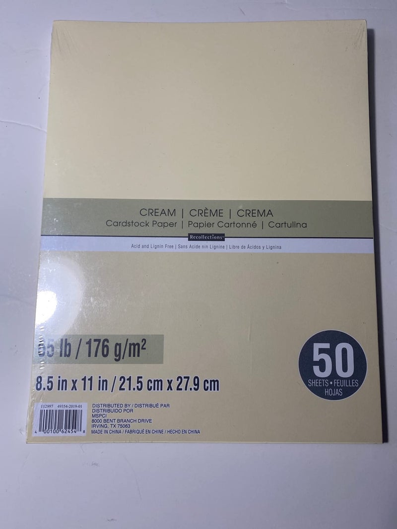 Recollections Cardstock Paper, 8 1/2 X 11 Cream - 50 Sheets - Image 4