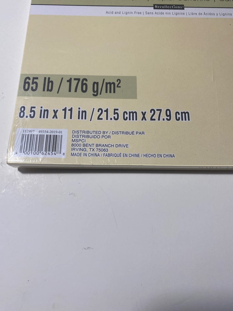 Recollections Cardstock Paper, 8 1/2 X 11 Cream - 50 Sheets - Image 3