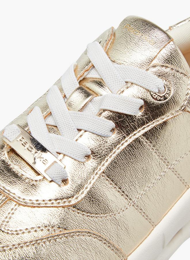 Paprika Panelled Sneakers With Lace-Up Closure - Image 4