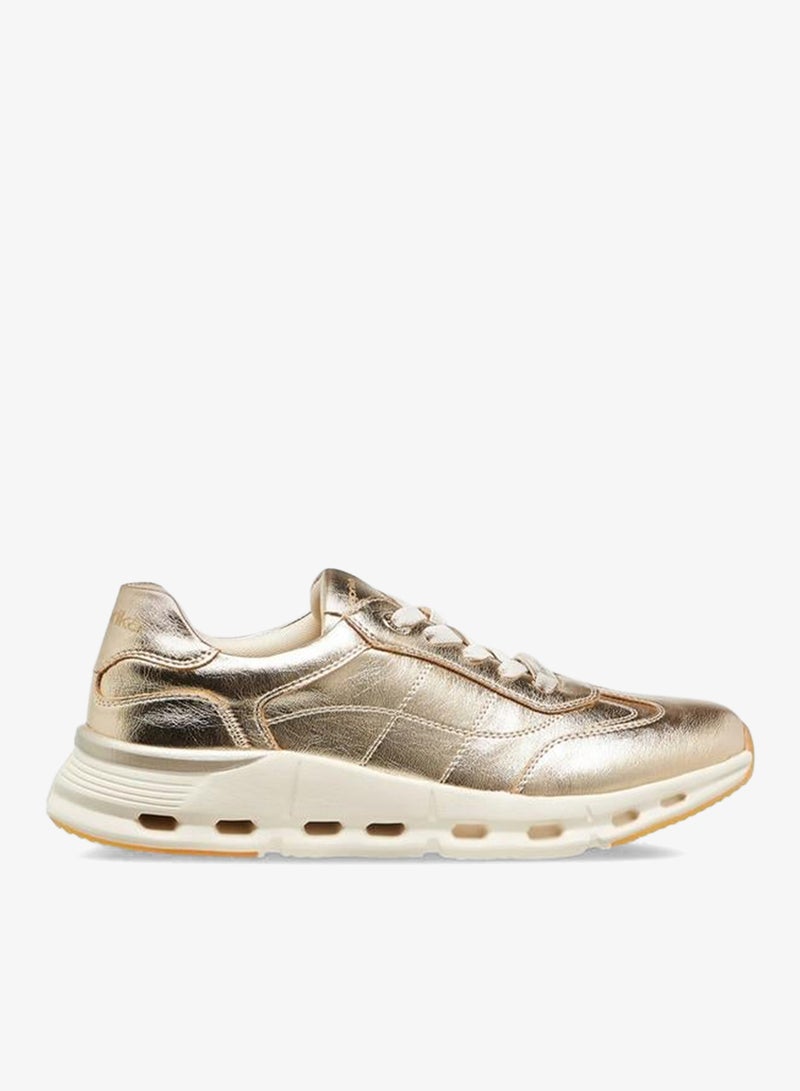 Paprika Panelled Sneakers With Lace-Up Closure - Image 1