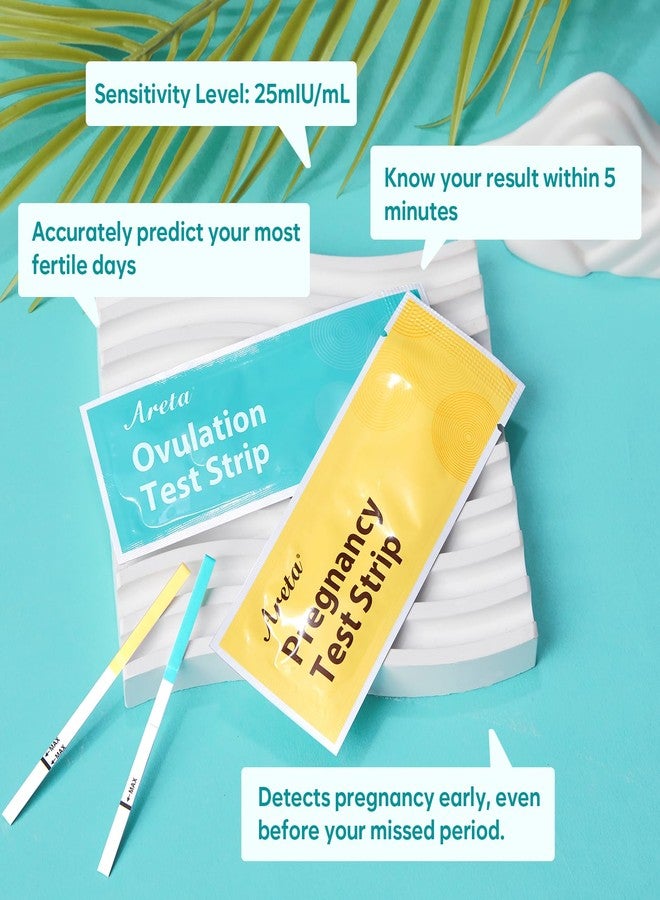 Areta Ovulation & Pregnancy Test Strips: 20 Ovulation Strips & 10 Pregnancy Tests Combo Kit | Accurate at-Home Fertility Tracker | Exp 07/11/2026 - Image 4