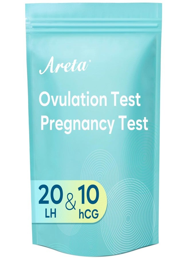 Areta Ovulation & Pregnancy Test Strips: 20 Ovulation Strips & 10 Pregnancy Tests Combo Kit | Accurate at-Home Fertility Tracker | Exp 07/11/2026 - Image 1