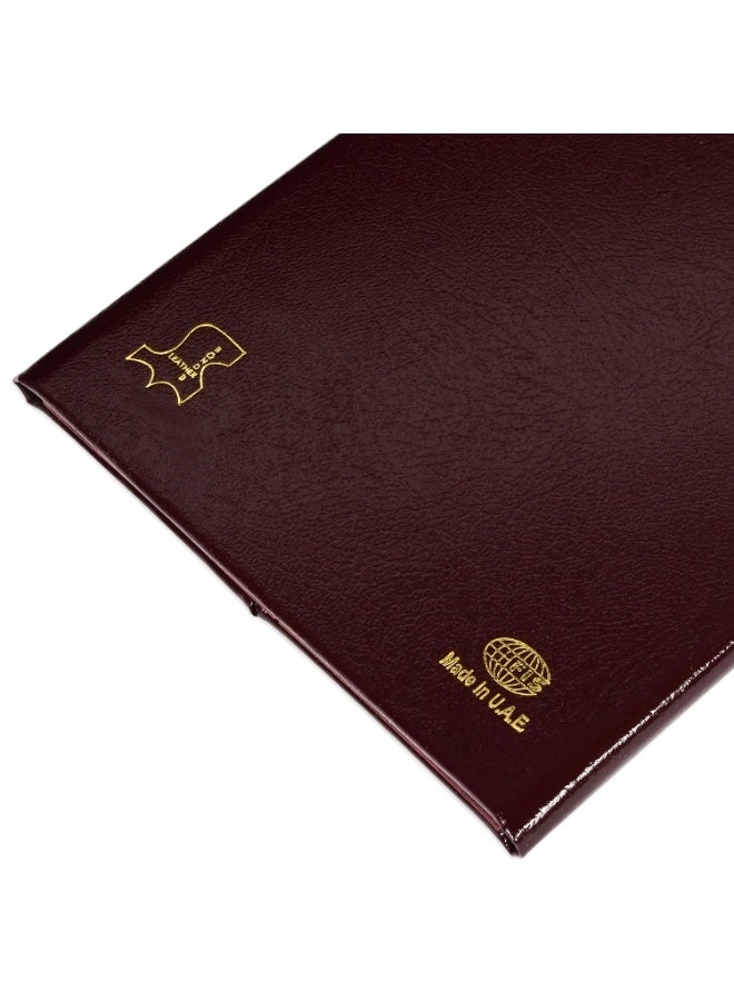 FIS محفظة فواتير، مصنوعة من جلد ألماني متين، إغلاق مغناطيسي مزدوج، جانب مبطن، جيب زاوية من جهة واحدة، الحجم 15.5x24.5 سم، معبأة في صندوق هدايا، لون بورغندي - FSCLBF2FBLBU - Image 3