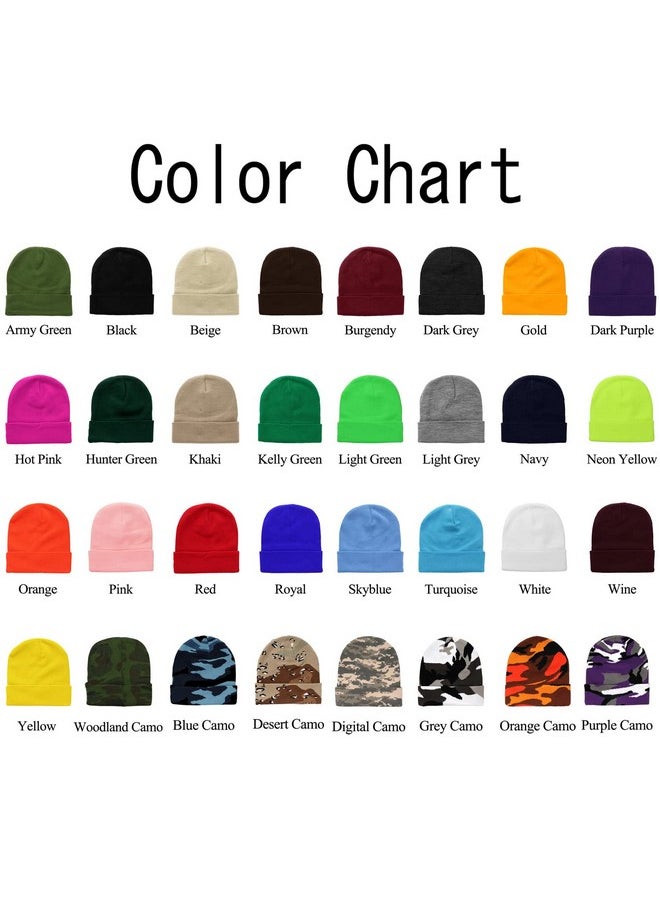 Falari - 12 Pack Wholesale Winter Beanie Hat Unisex Bulk Skull Knitted Ski Cap For Cold Weather - Neon Yellow - Image 1