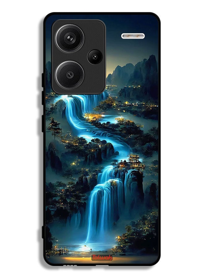 Tolwak Xiaomi Redmi Note 13 Pro Plus Protective Case Cover Waterfall Art - Image 1