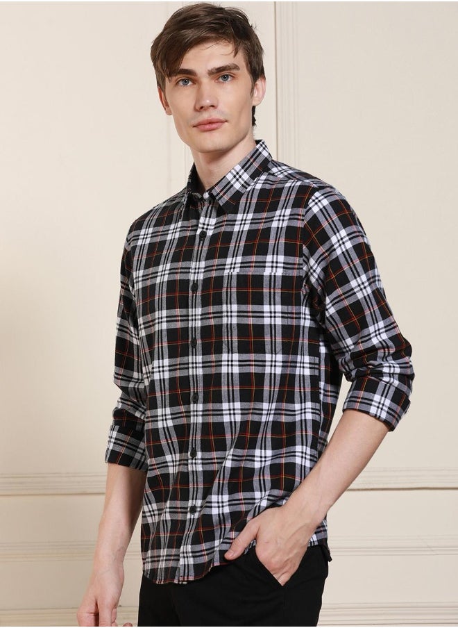 Dennis Lingo - Regular Fit Check Cotton Shirt – Stylish and Classic - Image 1