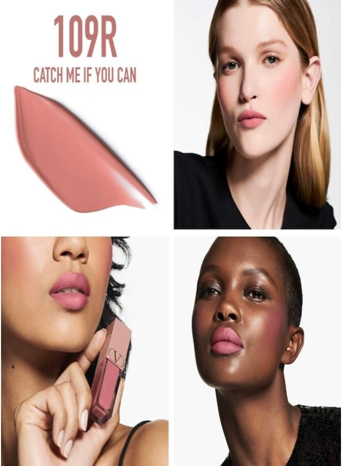 Valentino Liquirosso 2-in-1 Soft Matte Liquid Lipstick & Blush 6.5ml – 109R : Catch me if you can Long-Lasting Velvet Lip & Cheek Color - Image 2