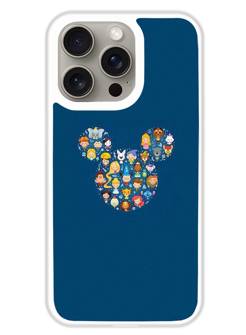 Theodor Protective Case Cover For APPLE IPHONE 15 Pro Max Mickey Face (White Bumper) - Image 1