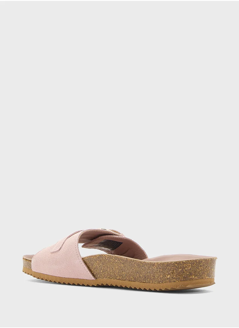 تومي هيلفيغر Soft Suede Adjustable Mule
