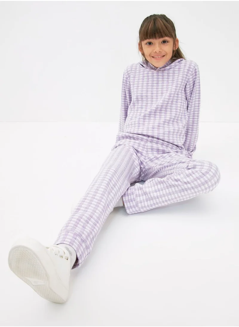 trendyol Kids Checked Knitted Sweatpants