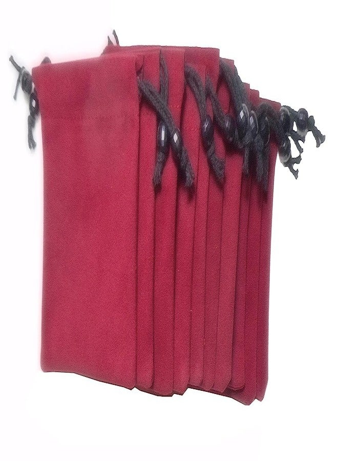True Wings Velvet Potli Bags for Gifting| Small Drawstring Jewellery Pouch | Velvet Gift Bags for Wedding Return Gifts Women Traditional Function Décor (Maroon, pack of 50) - Image 2