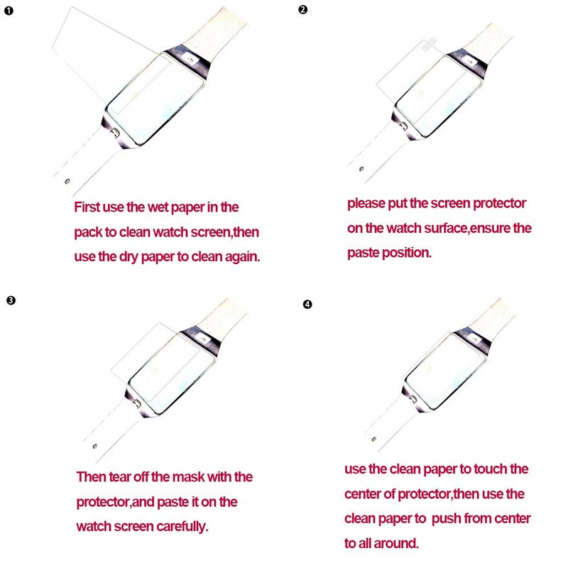 OCTelect DZ09 smart watch screen protector with 4PCS in one pack MADE of Nano Material - Image 3