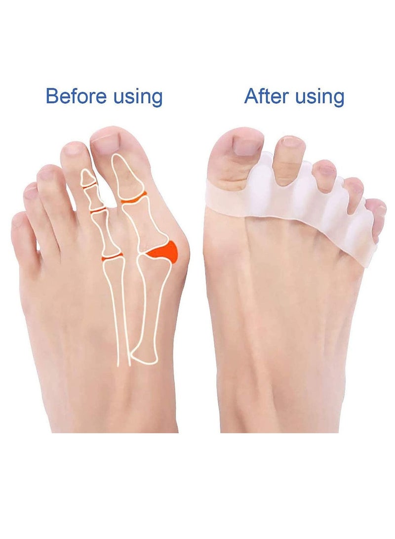 DubaiGallery Silicone Toe Separators - Toe Straightener for Yoga Ballet and Running - Bunion Corrector Toe Spreader - Toe Spacer for Overlapping Toes, Hallux Valgus - Relief from Pressure and Friction - Image 4